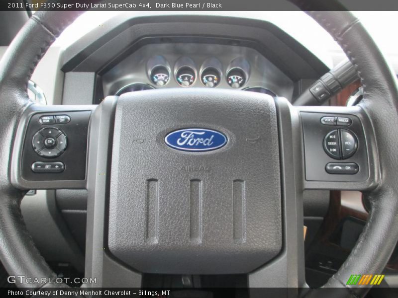 Dark Blue Pearl / Black 2011 Ford F350 Super Duty Lariat SuperCab 4x4
