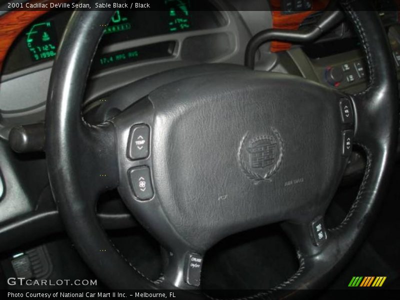 Sable Black / Black 2001 Cadillac DeVille Sedan