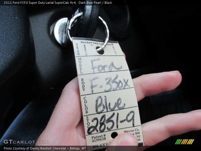 Dark Blue Pearl / Black 2011 Ford F350 Super Duty Lariat SuperCab 4x4