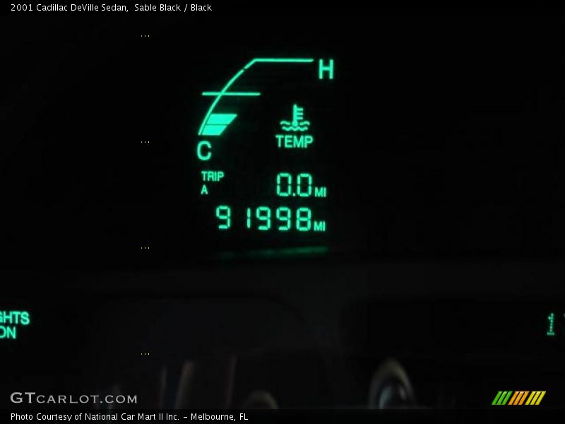Sable Black / Black 2001 Cadillac DeVille Sedan