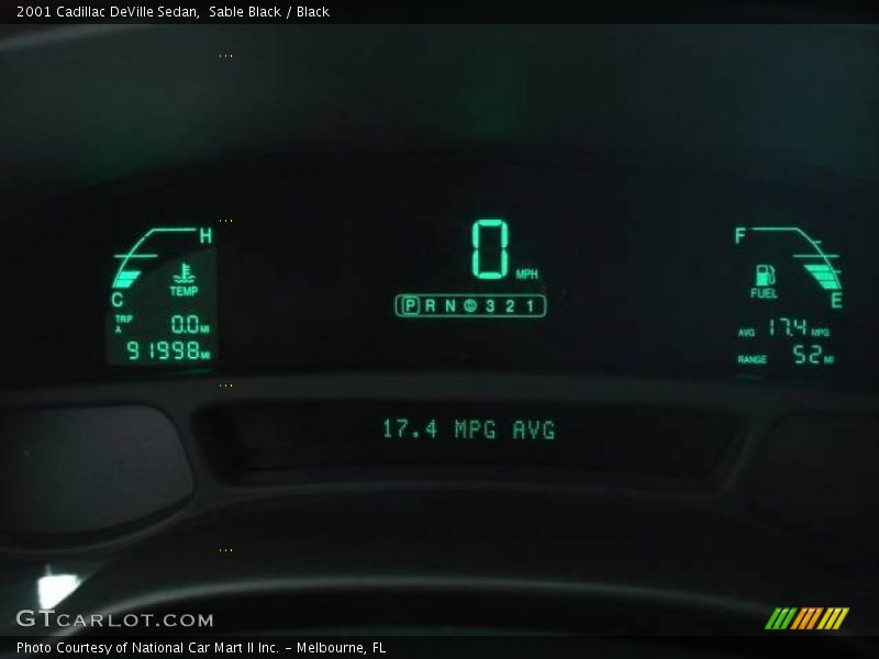 Sable Black / Black 2001 Cadillac DeVille Sedan