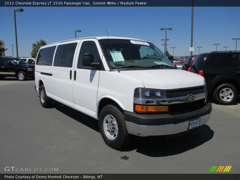 Summit White / Medium Pewter 2013 Chevrolet Express LT 3500 Passenger Van