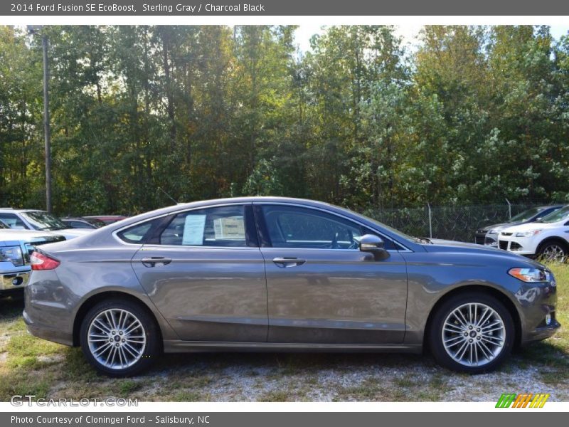 Sterling Gray / Charcoal Black 2014 Ford Fusion SE EcoBoost