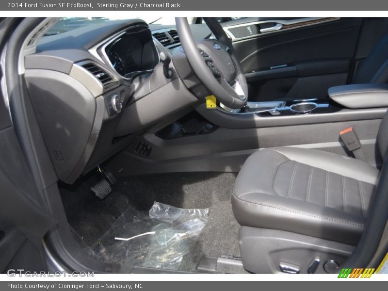 Sterling Gray / Charcoal Black 2014 Ford Fusion SE EcoBoost