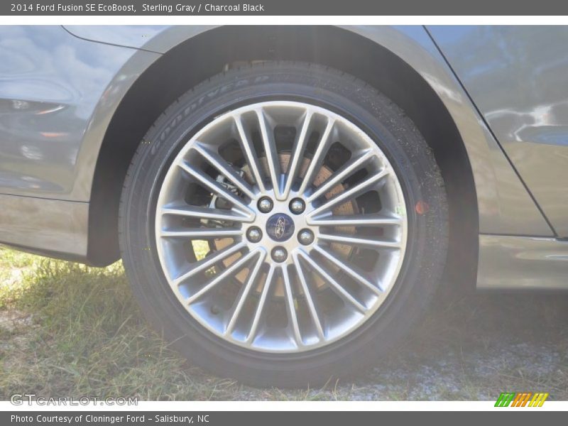 Sterling Gray / Charcoal Black 2014 Ford Fusion SE EcoBoost