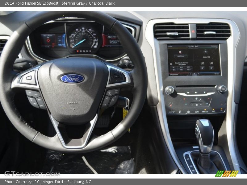 Sterling Gray / Charcoal Black 2014 Ford Fusion SE EcoBoost