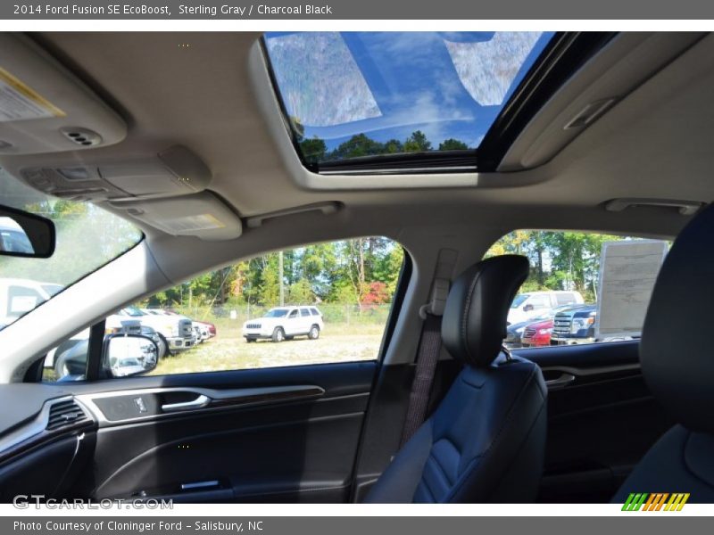 Sterling Gray / Charcoal Black 2014 Ford Fusion SE EcoBoost