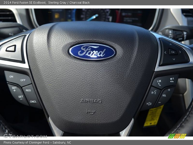 Sterling Gray / Charcoal Black 2014 Ford Fusion SE EcoBoost