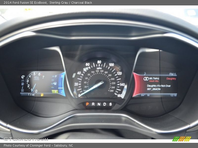 Sterling Gray / Charcoal Black 2014 Ford Fusion SE EcoBoost