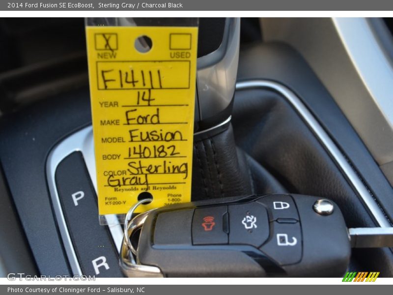 Sterling Gray / Charcoal Black 2014 Ford Fusion SE EcoBoost