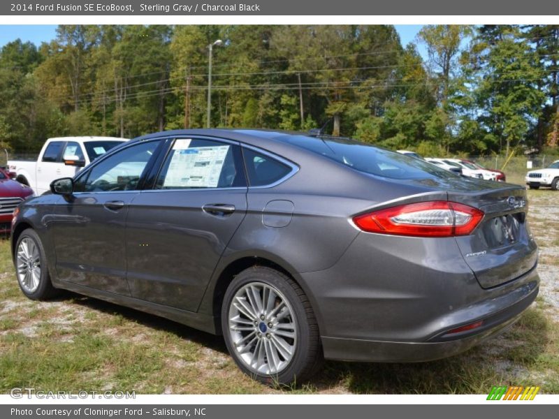 Sterling Gray / Charcoal Black 2014 Ford Fusion SE EcoBoost