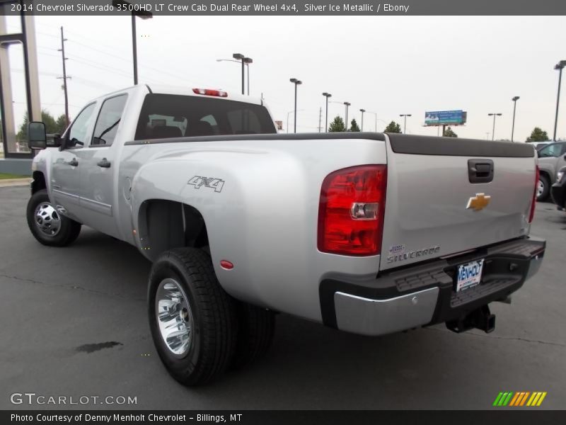 Silver Ice Metallic / Ebony 2014 Chevrolet Silverado 3500HD LT Crew Cab Dual Rear Wheel 4x4