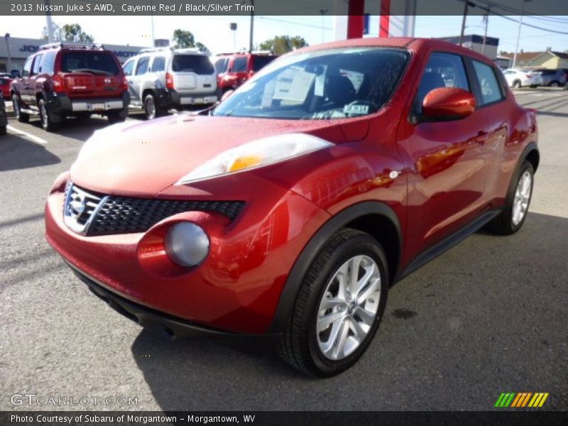 Cayenne Red / Black/Silver Trim 2013 Nissan Juke S AWD