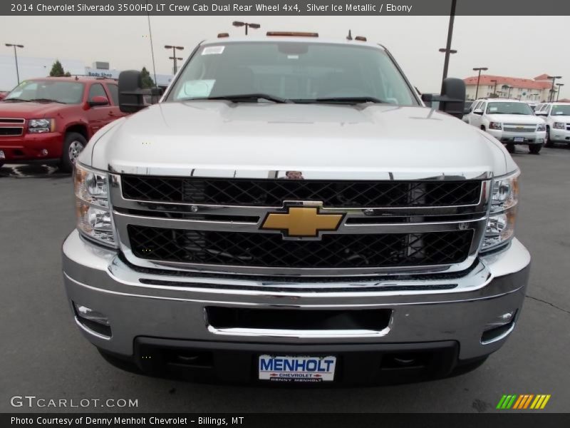 Silver Ice Metallic / Ebony 2014 Chevrolet Silverado 3500HD LT Crew Cab Dual Rear Wheel 4x4