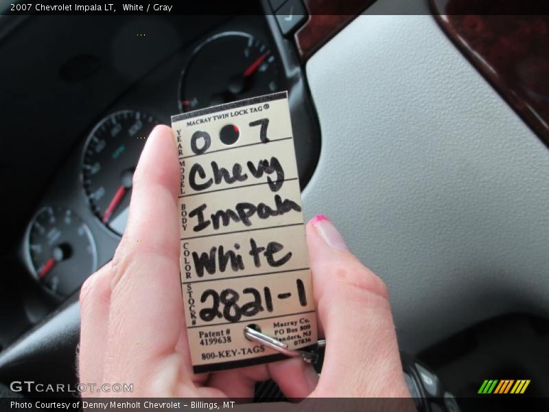White / Gray 2007 Chevrolet Impala LT