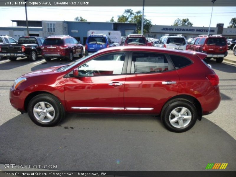 Cayenne Red / Black 2013 Nissan Rogue S AWD