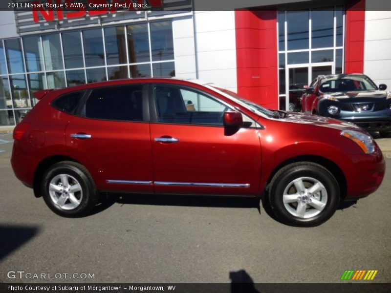 Cayenne Red / Black 2013 Nissan Rogue S AWD