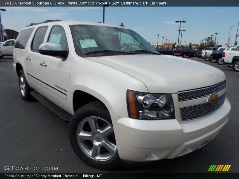 White Diamond Tricoat / Light Cashmere/Dark Cashmere 2013 Chevrolet Suburban LTZ 4x4