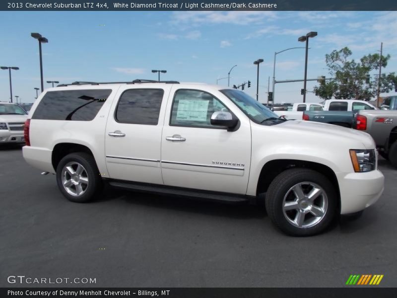 White Diamond Tricoat / Light Cashmere/Dark Cashmere 2013 Chevrolet Suburban LTZ 4x4