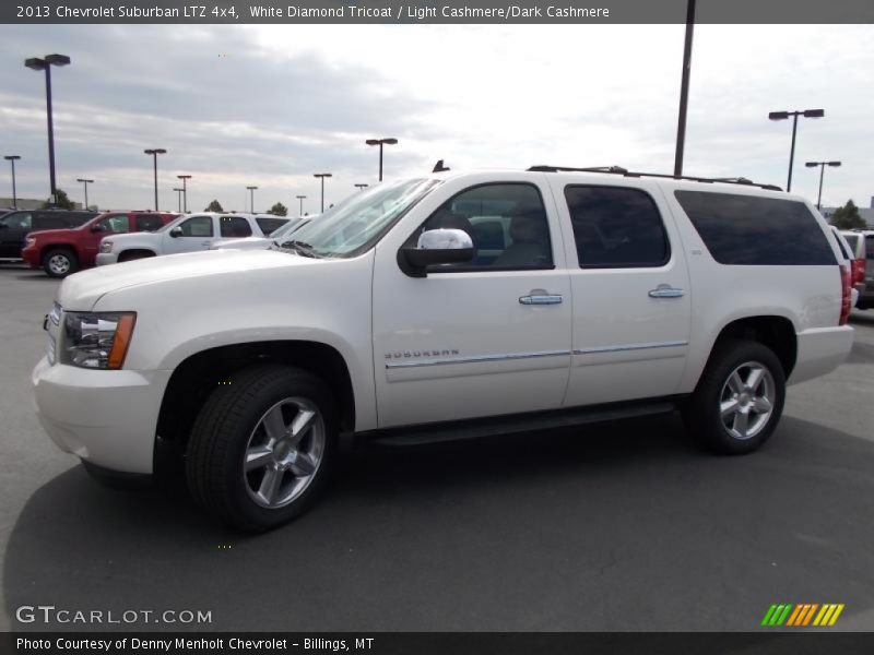 White Diamond Tricoat / Light Cashmere/Dark Cashmere 2013 Chevrolet Suburban LTZ 4x4