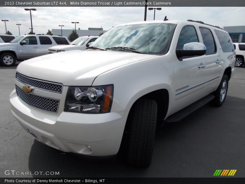White Diamond Tricoat / Light Cashmere/Dark Cashmere 2013 Chevrolet Suburban LTZ 4x4
