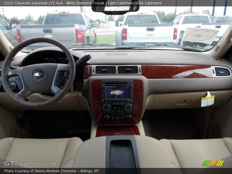 White Diamond Tricoat / Light Cashmere/Dark Cashmere 2013 Chevrolet Suburban LTZ 4x4