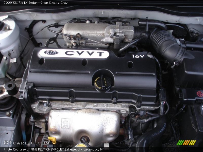  2009 Rio LX Sedan Engine - 1.6 Liter DOHC 16-Valve CVVT 4 Cylinder