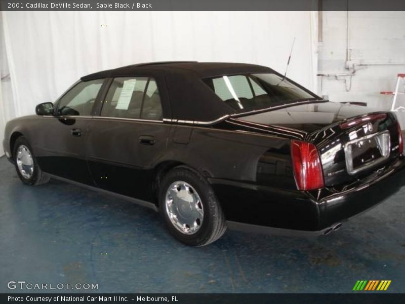 Sable Black / Black 2001 Cadillac DeVille Sedan