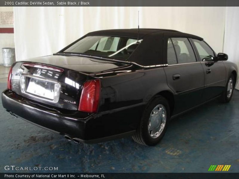 Sable Black / Black 2001 Cadillac DeVille Sedan