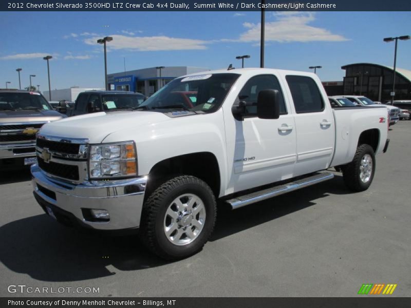 Summit White / Dark Cashmere/Light Cashmere 2012 Chevrolet Silverado 3500HD LTZ Crew Cab 4x4 Dually