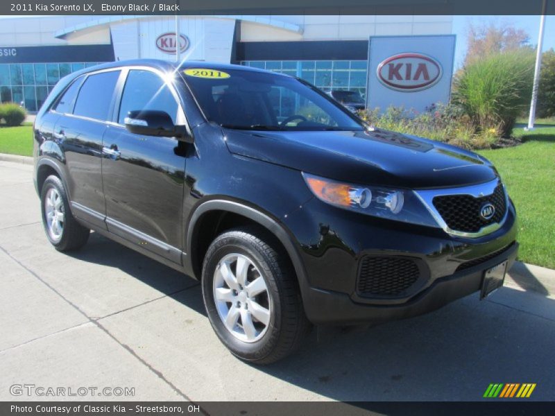 Ebony Black / Black 2011 Kia Sorento LX