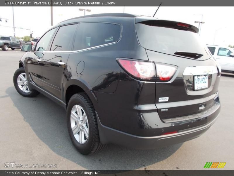 Black Granite Metallic / Ebony 2014 Chevrolet Traverse LT AWD