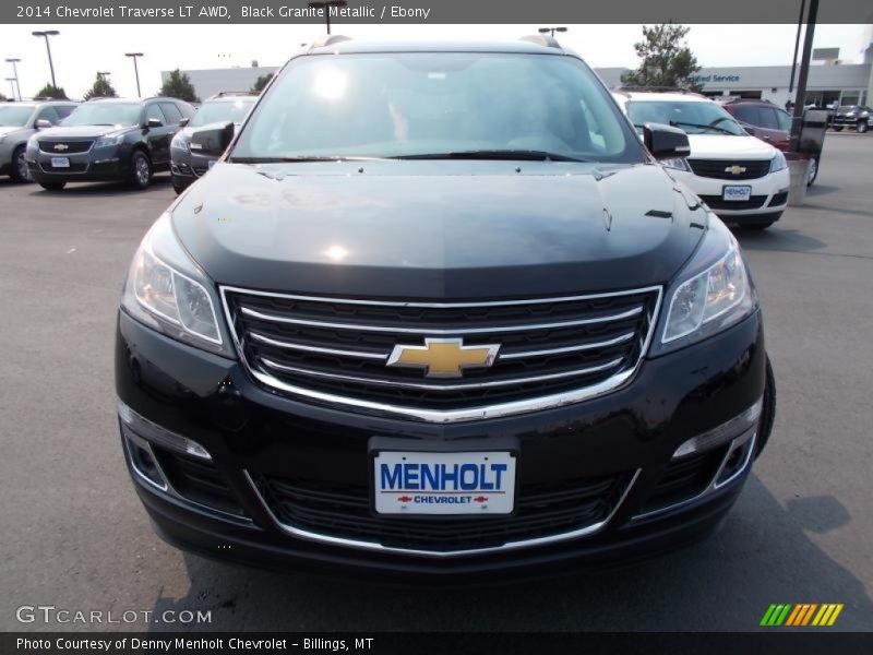Black Granite Metallic / Ebony 2014 Chevrolet Traverse LT AWD