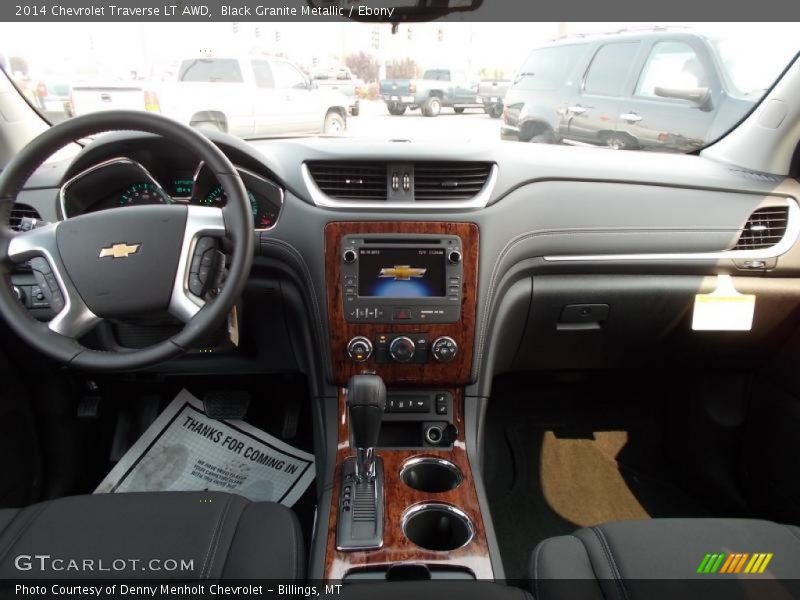 Black Granite Metallic / Ebony 2014 Chevrolet Traverse LT AWD