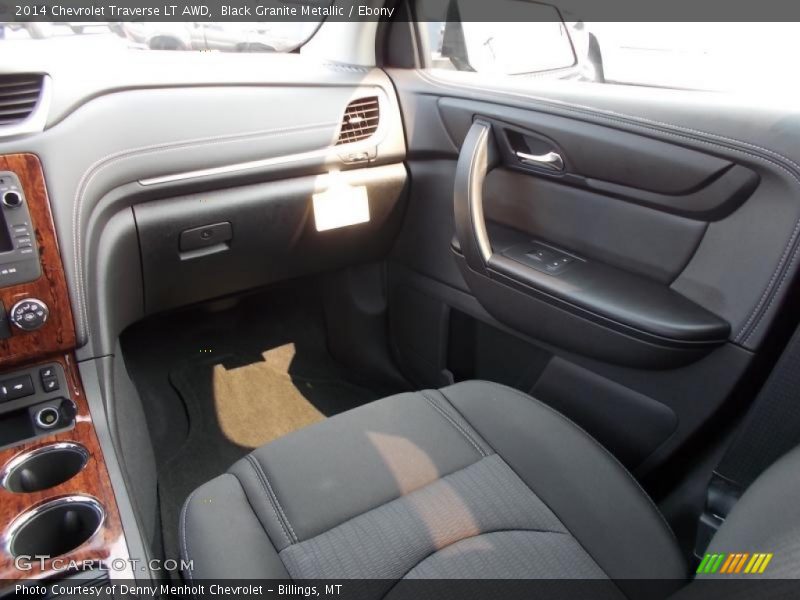 Black Granite Metallic / Ebony 2014 Chevrolet Traverse LT AWD