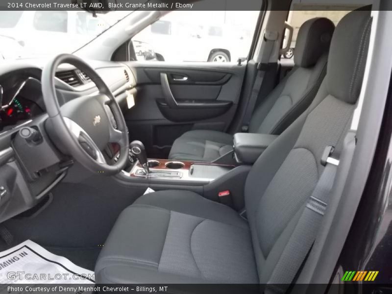 Black Granite Metallic / Ebony 2014 Chevrolet Traverse LT AWD