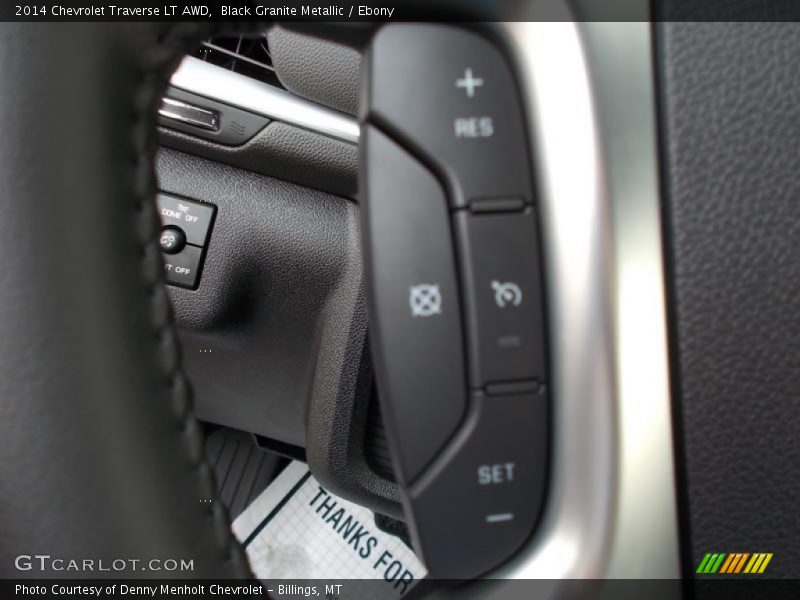 Black Granite Metallic / Ebony 2014 Chevrolet Traverse LT AWD
