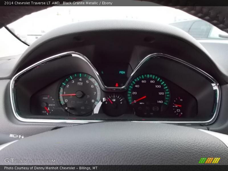 Black Granite Metallic / Ebony 2014 Chevrolet Traverse LT AWD