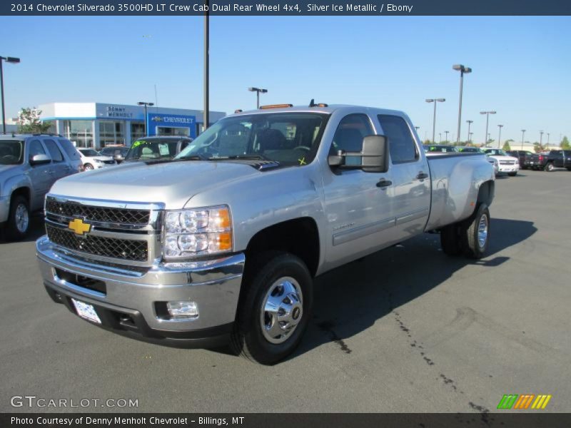 Silver Ice Metallic / Ebony 2014 Chevrolet Silverado 3500HD LT Crew Cab Dual Rear Wheel 4x4