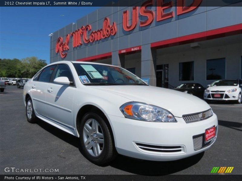Summit White / Ebony 2012 Chevrolet Impala LT