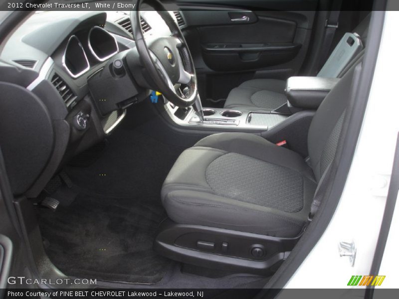 White / Ebony 2012 Chevrolet Traverse LT