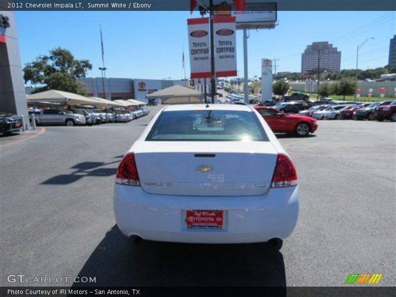 Summit White / Ebony 2012 Chevrolet Impala LT