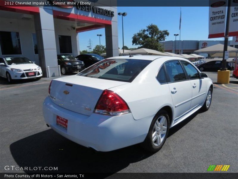 Summit White / Ebony 2012 Chevrolet Impala LT