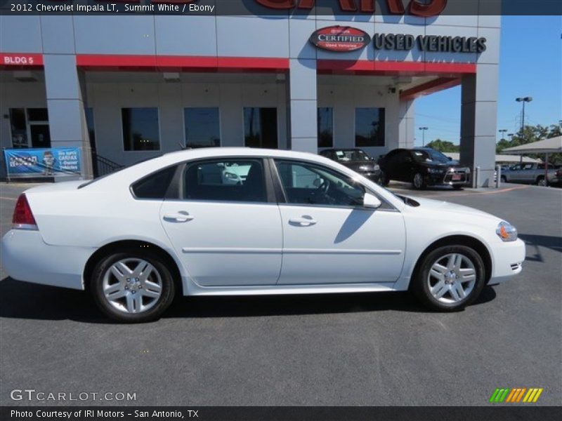 Summit White / Ebony 2012 Chevrolet Impala LT