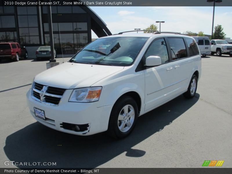 Stone White / Dark Slate Gray/Light Shale 2010 Dodge Grand Caravan SXT