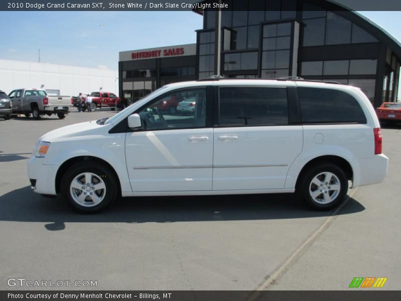 Stone White / Dark Slate Gray/Light Shale 2010 Dodge Grand Caravan SXT
