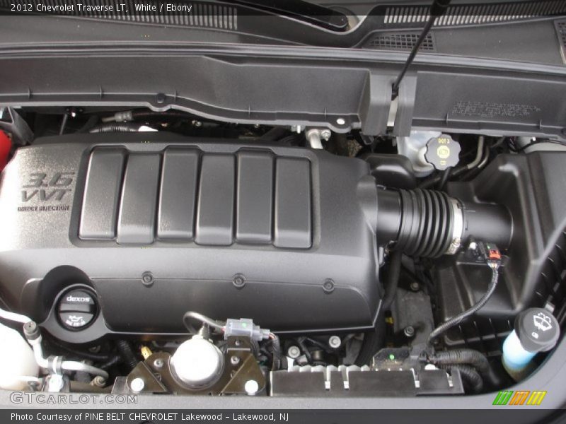 White / Ebony 2012 Chevrolet Traverse LT