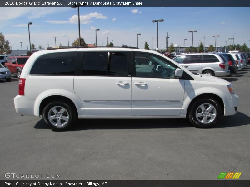 Stone White / Dark Slate Gray/Light Shale 2010 Dodge Grand Caravan SXT