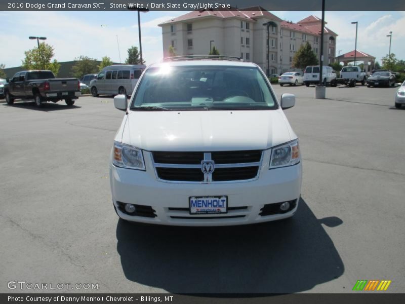 Stone White / Dark Slate Gray/Light Shale 2010 Dodge Grand Caravan SXT