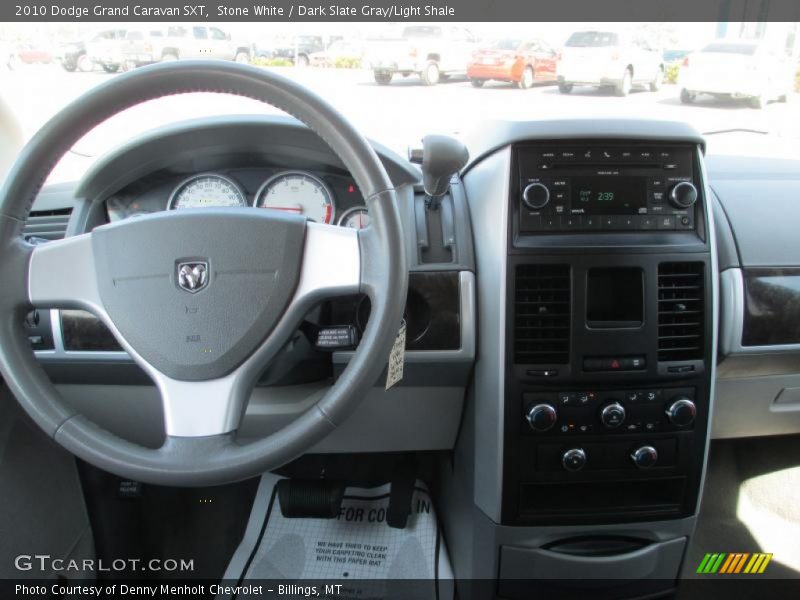 Stone White / Dark Slate Gray/Light Shale 2010 Dodge Grand Caravan SXT
